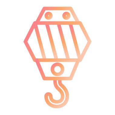 Vinç kancası ikonu. vektör illüstrasyonu