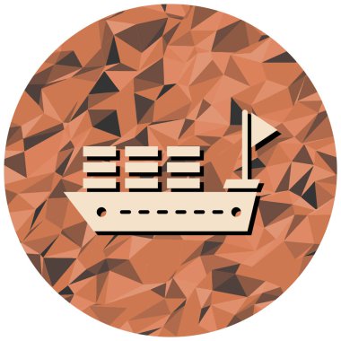 Gemi. Web simgesi basit illüstrasyon