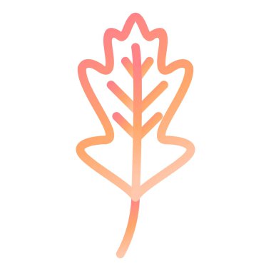 Meşe Yaprağı. Web simgesi basit illüstrasyon 