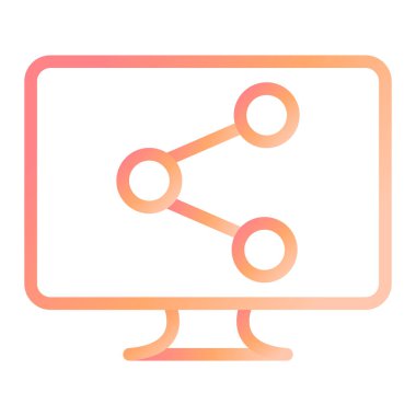 Paylaş. Web simgesi basit illüstrasyon 