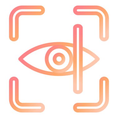 Retina Taraması modern simge vektör çizimi 