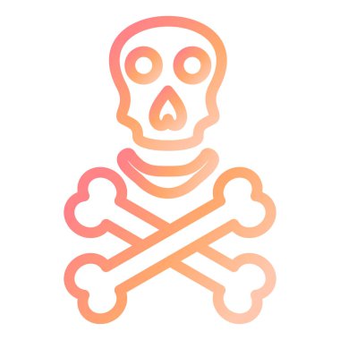 Jolly Roger modern simge vektör çizimi 