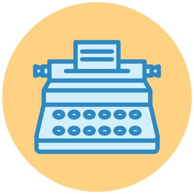 Daktilo. Web simgesi basit tasarım