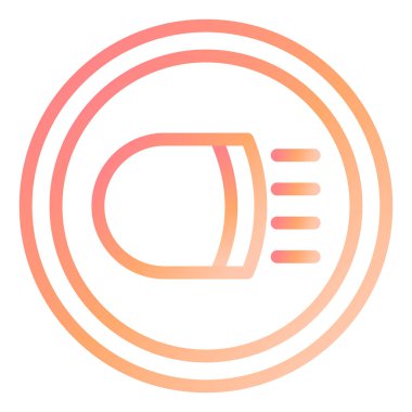 Head Lights modern ikon vektör çizimi 