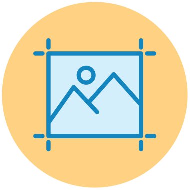 Galeri. Web simgesi basit illüstrasyon