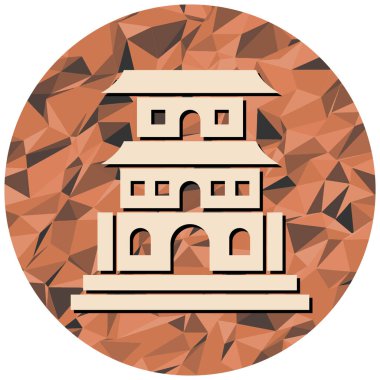 Bir bina simgesinin vektör illüstrasyonu