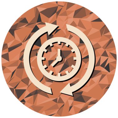 Moda Biçiminde Saat Simgesi İzole Arkaplan