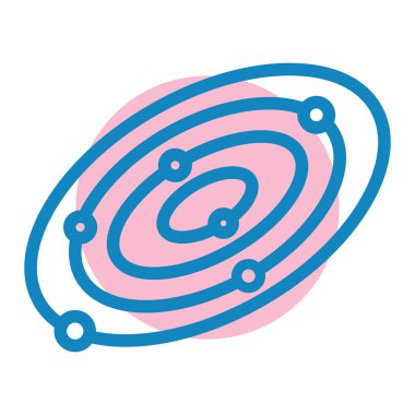 Bir zincirin dairesel simgesinin vektör çizimi