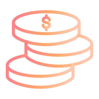 Dolar Sikkeleri. Basit illüstrasyon