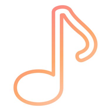 müzik notası ikon vektör illüstrasyonu