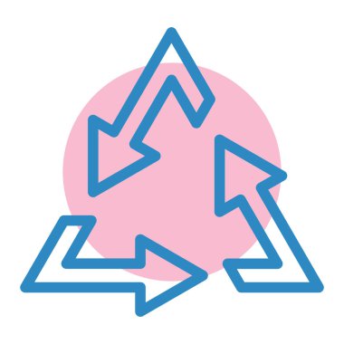 Bir geri dönüşüm simgesinin vektör çizimi