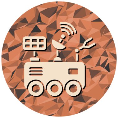 uzay aracı simgesi, vektör illüstrasyonu basit tasarım