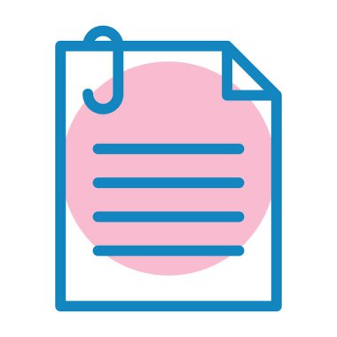 Belge. Web simgesi basit illüstrasyon