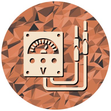 voltmetre simgesi, vektör illüstrasyonu basit tasarım