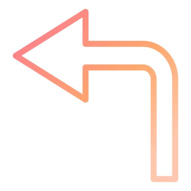 Modern simge vektör illüstrasyonunu sola çevir 