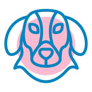 Köpek. Web simgesi basit illüstrasyon