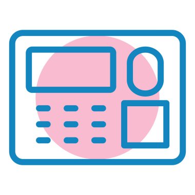 cep telefonu simgesi vektörü. Anahat akıllı telefon işareti. izole edilmiş sınır sembolü çizimi