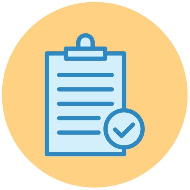 Kontrol listesi. Web simgesi basit tasarım