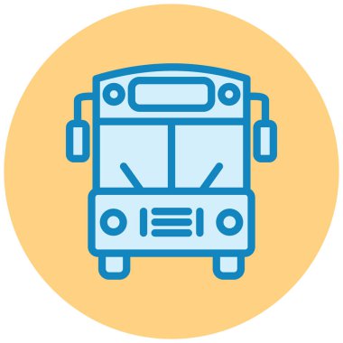 Otobüs. Web simgesi basit illüstrasyon