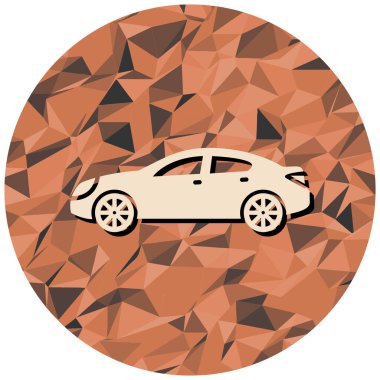 Araba ikonu. Web tasarımı için yol vektör simgelerinin düz çizimi