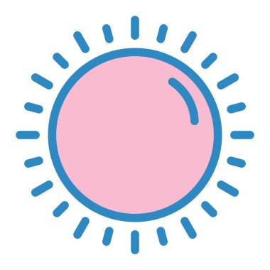 Güneş ışığı. Web simgesi basit illüstrasyon