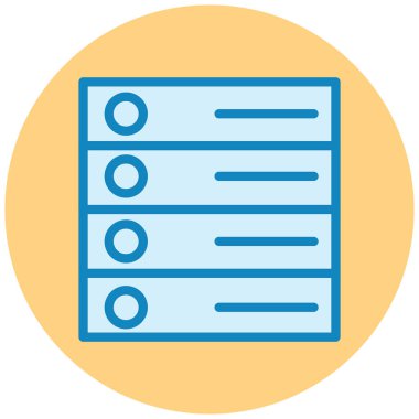 veritabanı. Web simgesi basit illüstrasyon