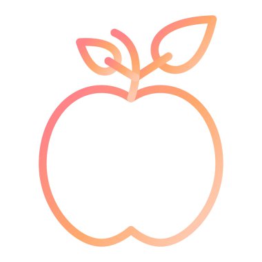 Elma. Web simgesi basit illüstrasyon 