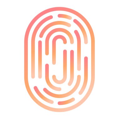 parmak izi vektör simgesi. düz biçim illüstrasyonu