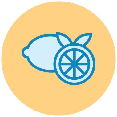 lemon. Web simgesi basit illüstrasyon