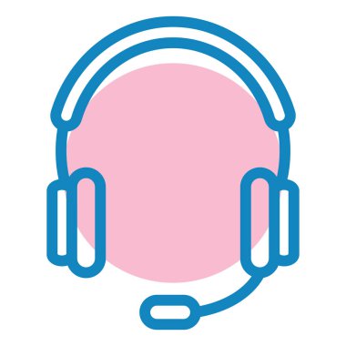 Kulaklık. Web simgesi basit illüstrasyon