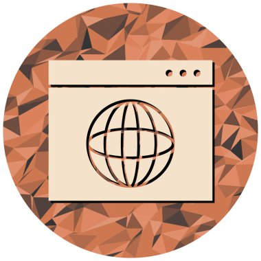 Tarayıcı. Web simgesi basit illüstrasyon