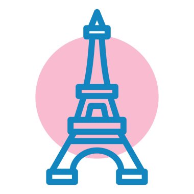 Eyfel Kulesi simgesi. Vektör çizim