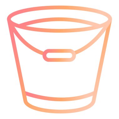 su kovası simgesi, vektör illüstrasyonu