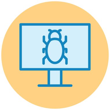 Virüs. Web simgesi basit illüstrasyon