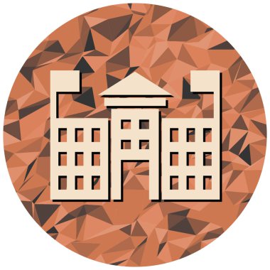 Bina. Web simgesi basit illüstrasyon