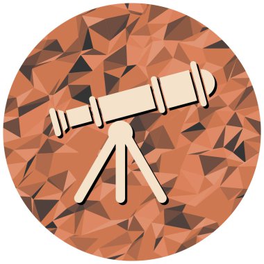 Teleskop. Web simgesi basit illüstrasyon