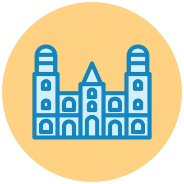 Bina. Web simgesi basit illüstrasyon