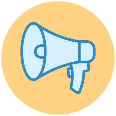 Megafon. Web simgesi basit illüstrasyon