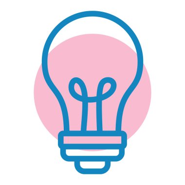 Ampul. Web simgesi basit illüstrasyon