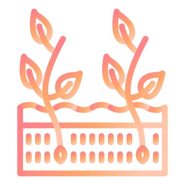 Bahçe ve bitki vektörü simgesi.