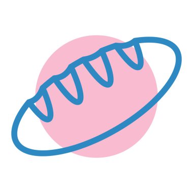 Ay çöreği. Web simgesi basit illüstrasyon