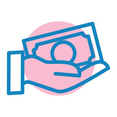 Para için. Web simgesi basit illüstrasyon