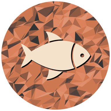 Balık. Web simgesi basit tasarım