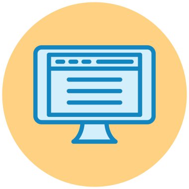 Kodlama. Web simgesi basit illüstrasyon