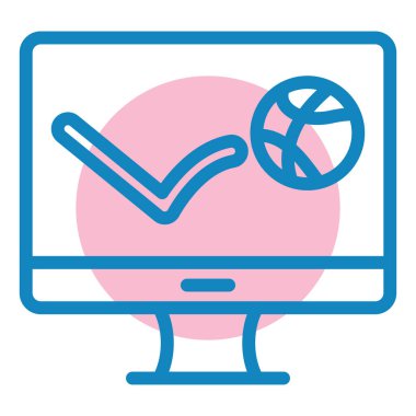 Monitör. Web simgesi basit illüstrasyon