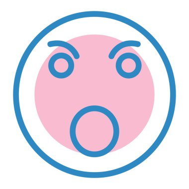 Yüz ifadesi vektör illüstrasyonu