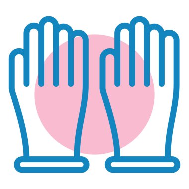 Eldiven. Web simgesi basit illüstrasyon