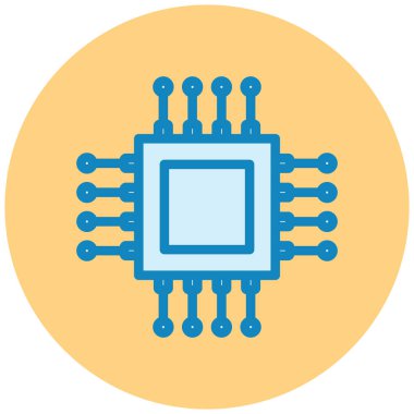 Çip. Web simgesi basit illüstrasyon