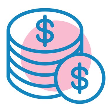 Dolar sikkeleri. Basit tasarım