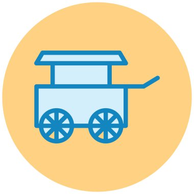 El arabası. Web simgesi basit illüstrasyon